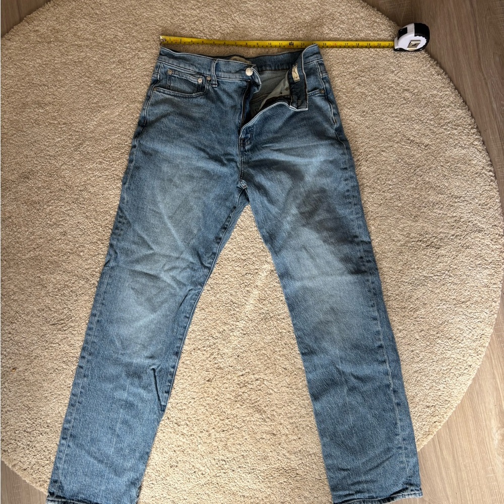 Madewell Straight Leg Jeans in Medium Blue Wash